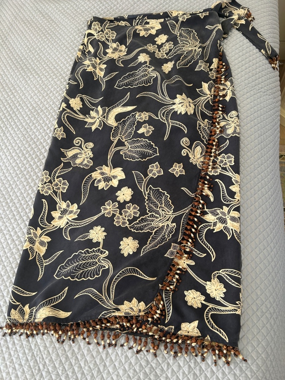 Anne Klein II hand Beaded Wrap Skirt Sz 14